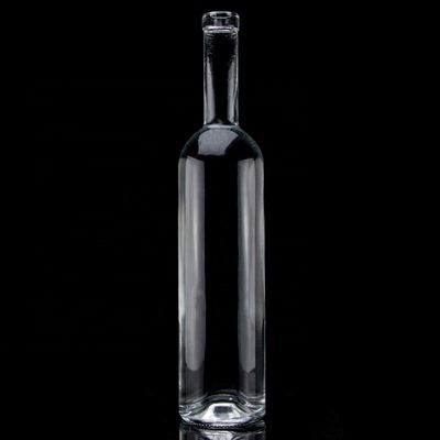 Exquisito design Vodka Liquor Garrafa de vidro 750ml Garrafa de vidro transparente com tampa de parafuso