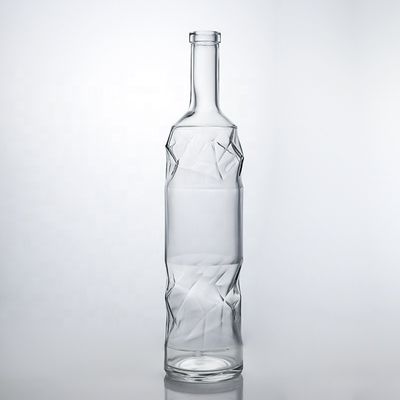 Garrafas de vidro de Super Flint claras 750ml para Gin Rum Whisky e Vinho