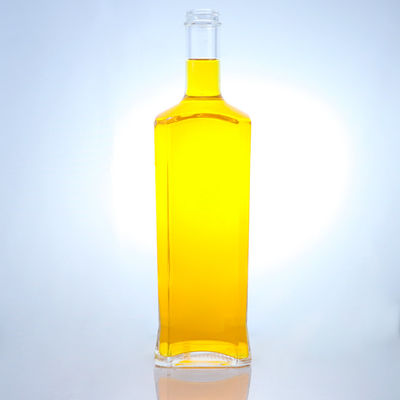 Flasca de vidro feita de material de colarinho claro ou personalizado para rum Vodka Whisky Tequila Gin