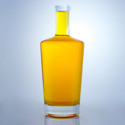 Botella de vidro com tampa de parafuso para gin rum champanhe whisky brandy 750ml