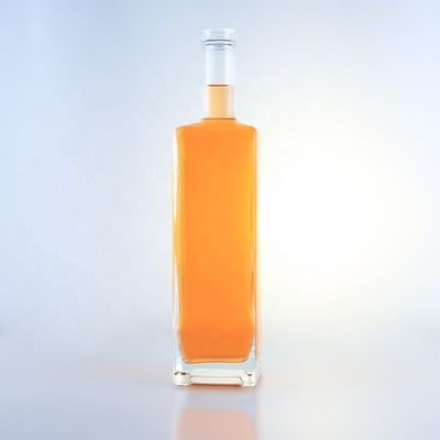 Garrafa de vidro de fundo espesso de 750 ml para bebidas alcoólicas Vinho Whisky Vodka Gin