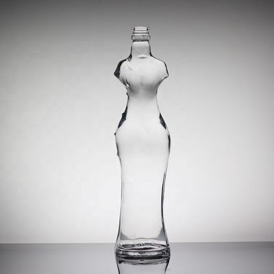 Botella de vidro feminina de beleza em forma personalizada para aficionados e conhecedores de vinho
