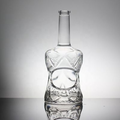 Botella de vidro feminina de beleza em forma personalizada para aficionados e conhecedores de vinho