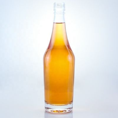 Embalagem de garrafas de vidro de 750 ml de Brandy ou Whisky com design único e superfície de gravação ácida