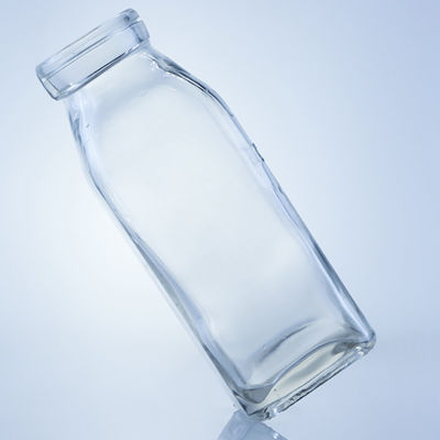 Garrafa de sumo de vidro quadrada de 280ml 350ml 500ml com logotipo personalizado