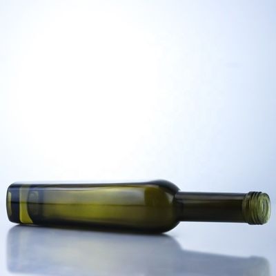 375 ml de garrafas de vidro de azeite de oliva verde escuro