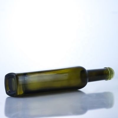 375 ml de garrafas de vidro de azeite de oliva verde escuro