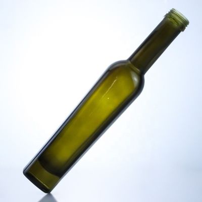375 ml de garrafas de vidro de azeite de oliva verde escuro
