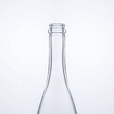 Logotipo personalizado Floral único fundo Super Flint pescoço comprido 750ml garrafa de vidro para cortiça Gin