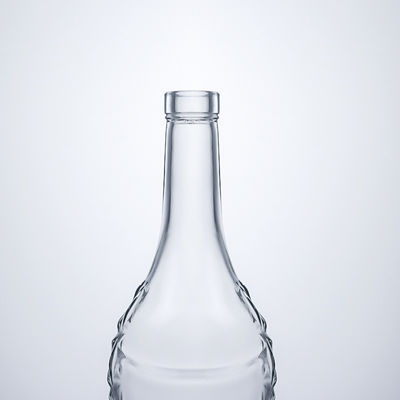 Forma personalizada 750 ml Impressão de seda polida cromada Vinho espumante Champanhe Garrafa de vidro com rótulos metálicos