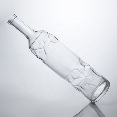 Garrafas de vidro de Super Flint claras 750ml para Gin Rum Whisky e Vinho