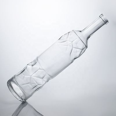 Garrafas de vidro de Super Flint claras 750ml para Gin Rum Whisky e Vinho
