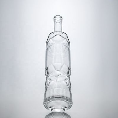 Garrafas de vidro de Super Flint claras 750ml para Gin Rum Whisky e Vinho