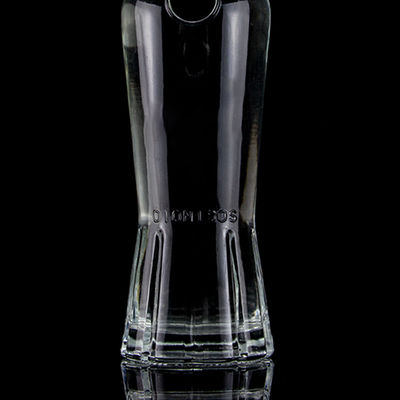 500ml700ml750ml garrafa de uísque transparente com Super Flint vidro personalizado esculpido design único