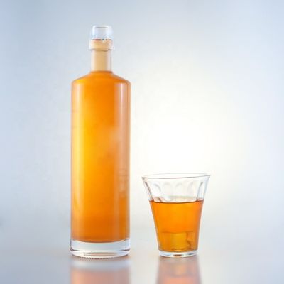 750 ml garrafas de embalagem de vidro para bebidas chinesas de cortiça extra-flinte para vodka
