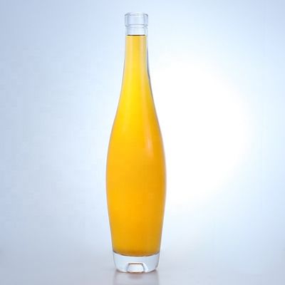 Logotipo do cliente aceitável Garrafa de vidro de luxo para vodka uísque tequila gin brandy