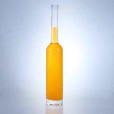 Logotipo do cliente aceitável Garrafa de vidro de luxo para vodka uísque tequila gin brandy