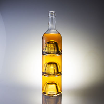 Corpo de vidro Último modelo Mini Liquor garrafa de uísque com tampa de alumínio 50ml 100ml 200ml