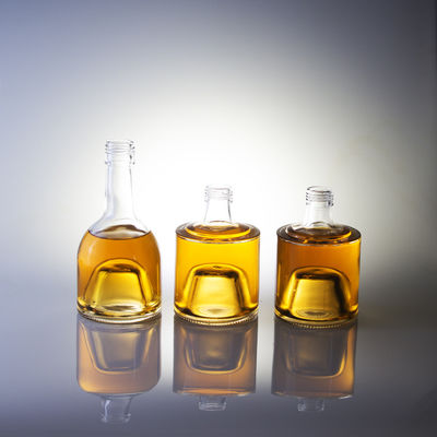 Corpo de vidro Último modelo Mini Liquor garrafa de uísque com tampa de alumínio 50ml 100ml 200ml