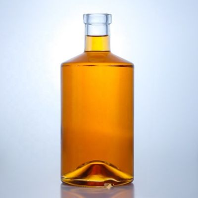 Flasca de vinho de forma oval transparente 500 ml 700 ml 750 ml com rolhas para bebidas