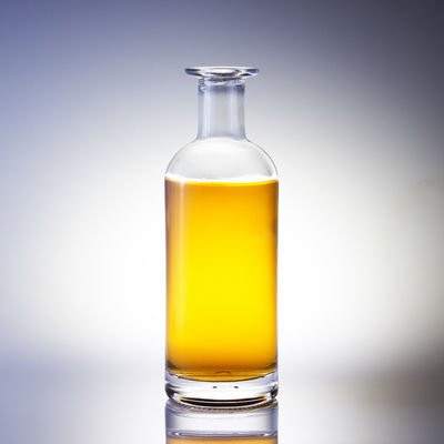 Garrafa de vidro transparente lisa e vazia garrafas de vodka de 1 litro personalizáveis e duráveis