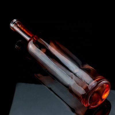 Revestimento Cor Vermelha 750 ml Tequila Botella de Vidro com Design Único e Cortiça