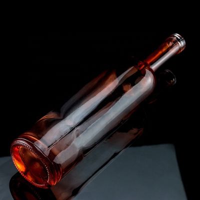 Revestimento Cor Vermelha 750 ml Tequila Botella de Vidro com Design Único e Cortiça