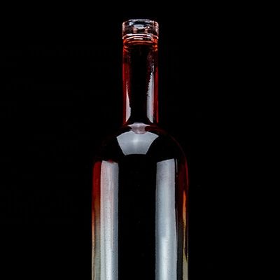 Revestimento Cor Vermelha 750 ml Tequila Botella de Vidro com Design Único e Cortiça