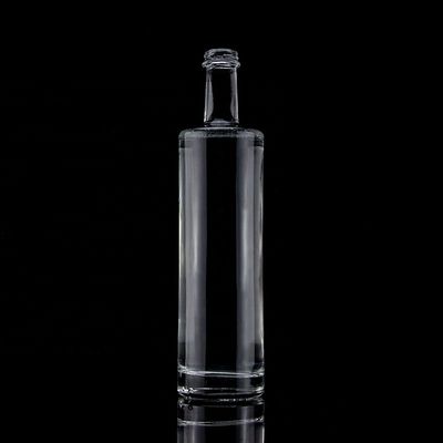Desenho exclusivo 750 ml de garganta longa, garrafa de vidro de vodka vazia com tampa de parafuso, vidro de pedra.
