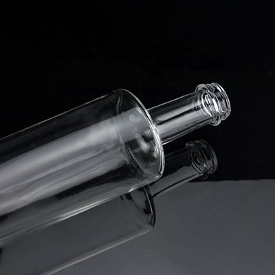 Desenho exclusivo 750 ml de garganta longa, garrafa de vidro de vodka vazia com tampa de parafuso, vidro de pedra.