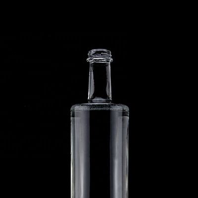 Desenho exclusivo 750 ml de garganta longa, garrafa de vidro de vodka vazia com tampa de parafuso, vidro de pedra.