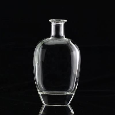 Acid Etch Surface Handling Tequila garrafas de vidro com pescoço redondo e pedra vazia