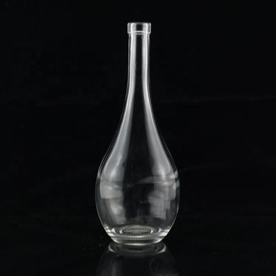 Acid Etch Surface Handling Tequila garrafas de vidro com pescoço redondo e pedra vazia