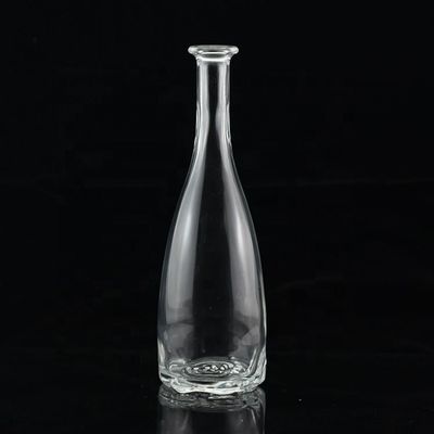 Acid Etch Surface Handling Tequila garrafas de vidro com pescoço redondo e pedra vazia