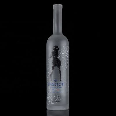 Forma clássica 700ml 750ml Frito Botão de Vidro de Vodka Aplique para Embalagem de Bebidas