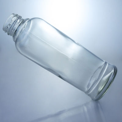 Garrafas de chá cilíndricas de vidro de 420 ml com tampa de cortiça e forma cilíndrica
