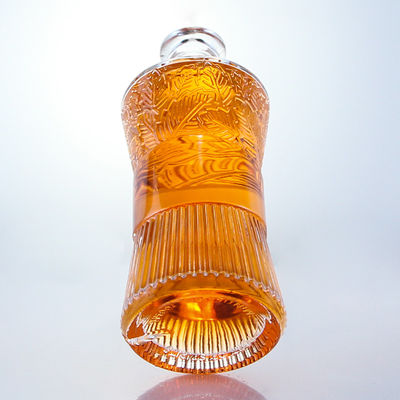 Garrafa 750 ml 1000 ml garrafa de vidro transparente para gin rum vodka uísque personalizado