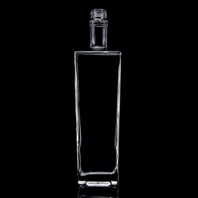 Garrafa de vidro de uísque Quadrada 700 ml Fundo espesso 750 ml Garrafas de tequila 500 ml para bebidas espirituosas