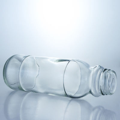 Logotipo personalizado Garrafa de leite transparente 320ml 500ml Garrafa de café de suco de vidro com tampa de parafuso