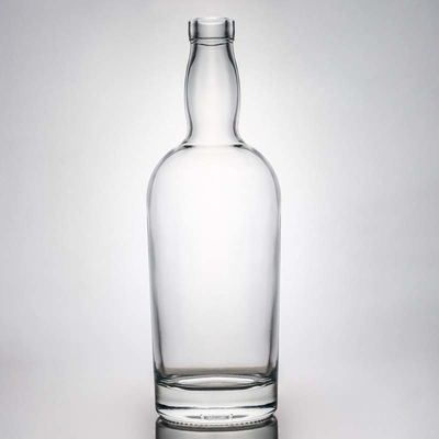 Material Base Vidro Personalizado 500ml 700ml 750ml Super Flint Round Clear Glass Bottle