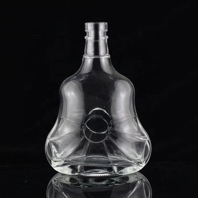 Garrafas de vidro em forma de guitarra de 700 ml com tampa de cortiça para whisky de vodka claro ou personalizado