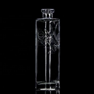 Garrafas de vidro em forma de guitarra de 700 ml com tampa de cortiça para whisky de vodka claro ou personalizado