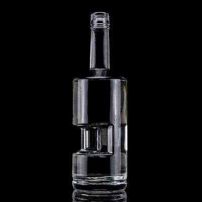 Garrafas de vidro em forma de guitarra de 700 ml com tampa de cortiça para whisky de vodka claro ou personalizado