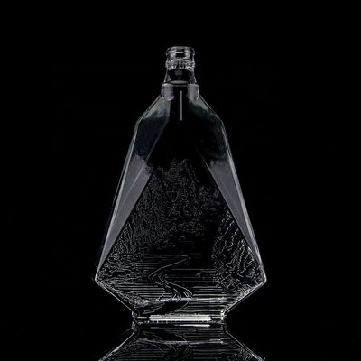 Garrafas de vidro em forma de guitarra de 700 ml com tampa de cortiça para whisky de vodka claro ou personalizado
