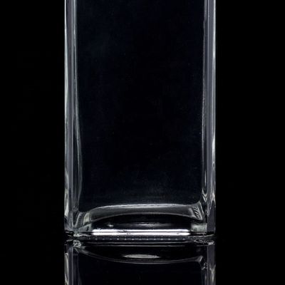 Impressão de tela 1000ml garrafa de vidro transparente para vodka forma quadrada com tampa de parafuso