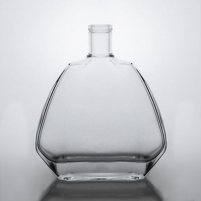 Forma personalizada aceitável Garrafa de vidro de licor para brandy Tequila Logotipo personalizado aceitável