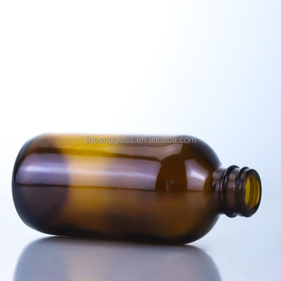 Garrafa de cerveja de vidro vazia de 350 ml com cortina de seda e estampagem a quente