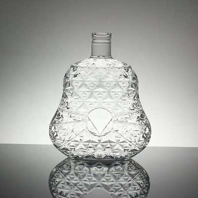 Logotipo Impresso Garrafa de vidro Vodka Whisky com tampa de parafuso e forma de granada
