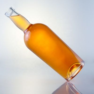 Collar de vidro 750 ml 700 ml garrafa redonda para venda de bebidas