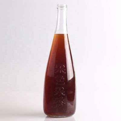 Garrafa de vidro Super Flint 750 ml Garrafa de vidro de sumo com tampa de alumínio